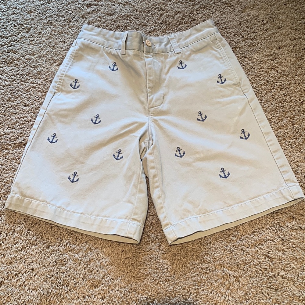 Vineyard Vines Boys Khaki Anchor Shorts Size 14